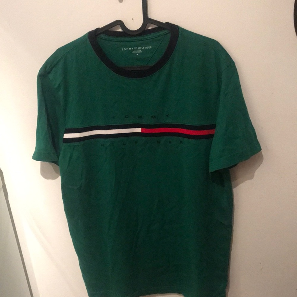 Tommy Hilfiger 4 tone lucky green with red white and black trim immaculate shape